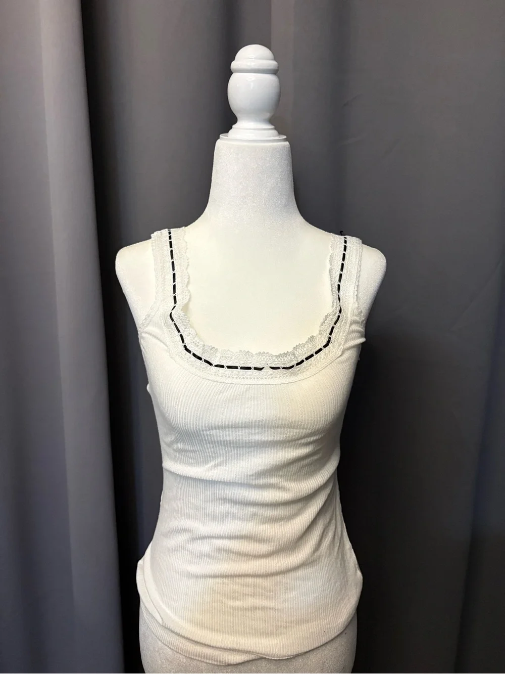 Free People Intimately Only You Tank Top Lace-Trim Rib Women’s Size Medium